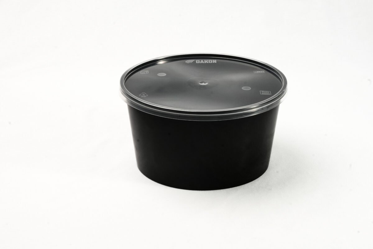 DAKON 1000ml Flat Round Container - Image 1