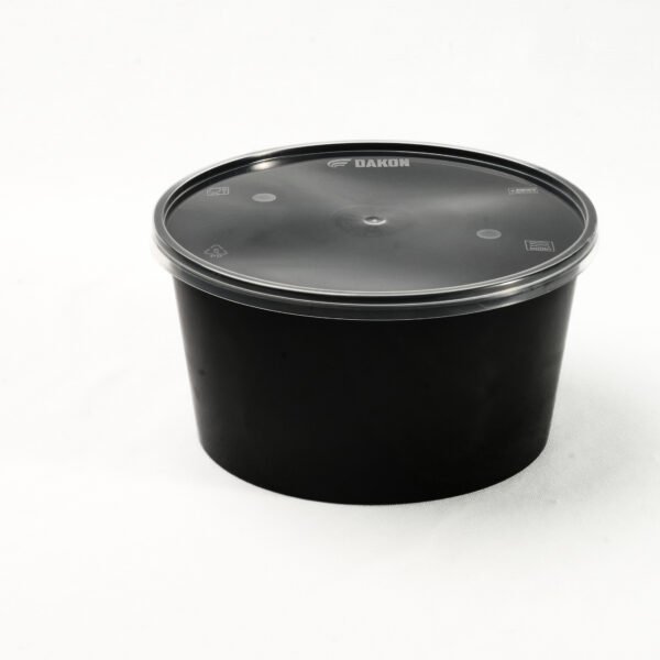 DAKON 1000ml Flat Round Container