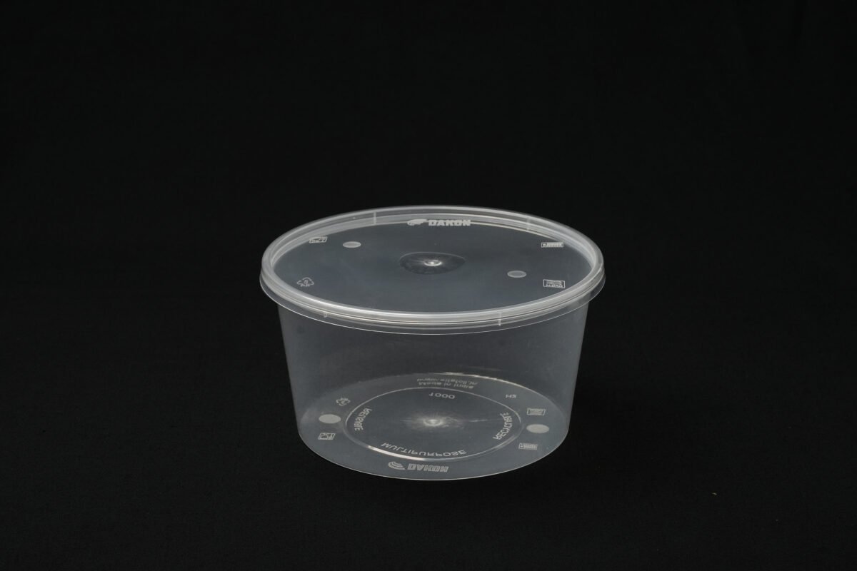 DAKON 1000ml Flat Round Container - Image 2