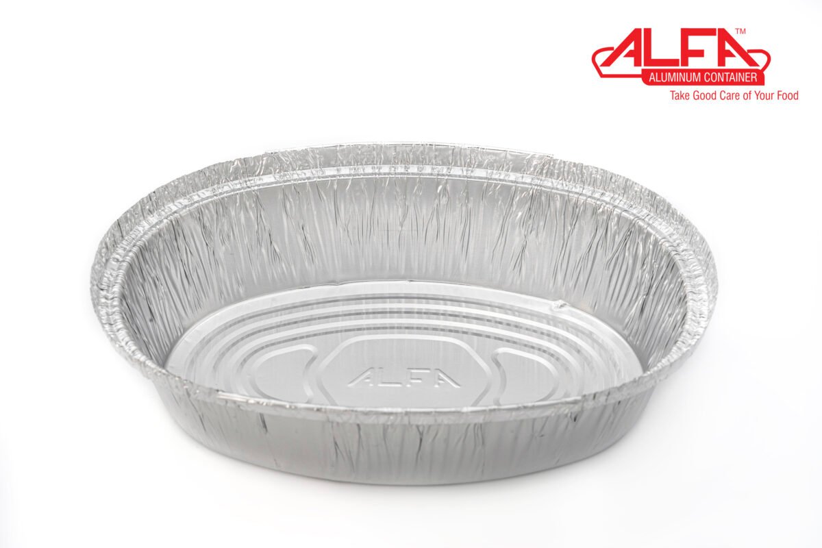 Aluminium Container 600 ML Oval - Image 1