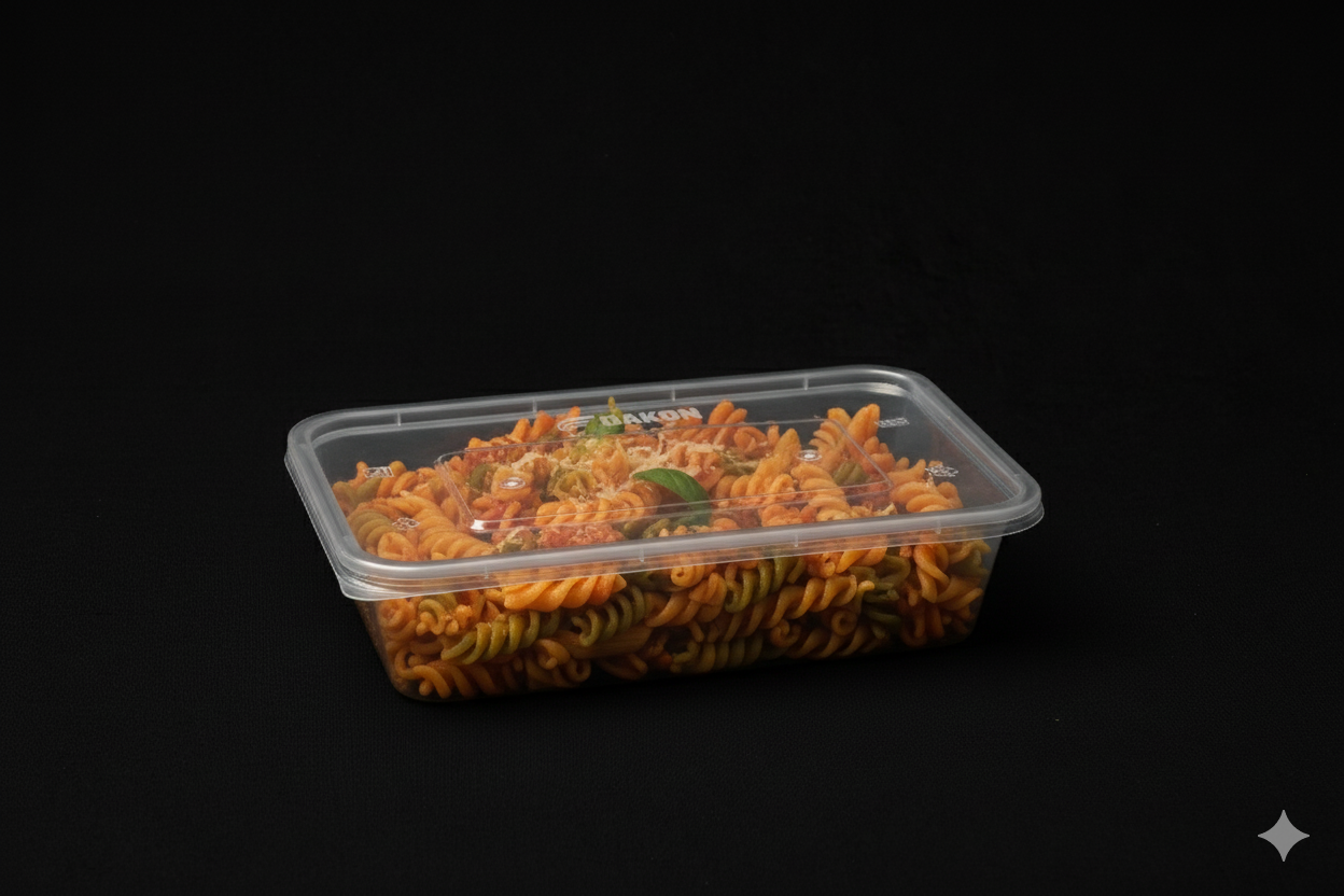 500 ml Disposable rectangle plastic container