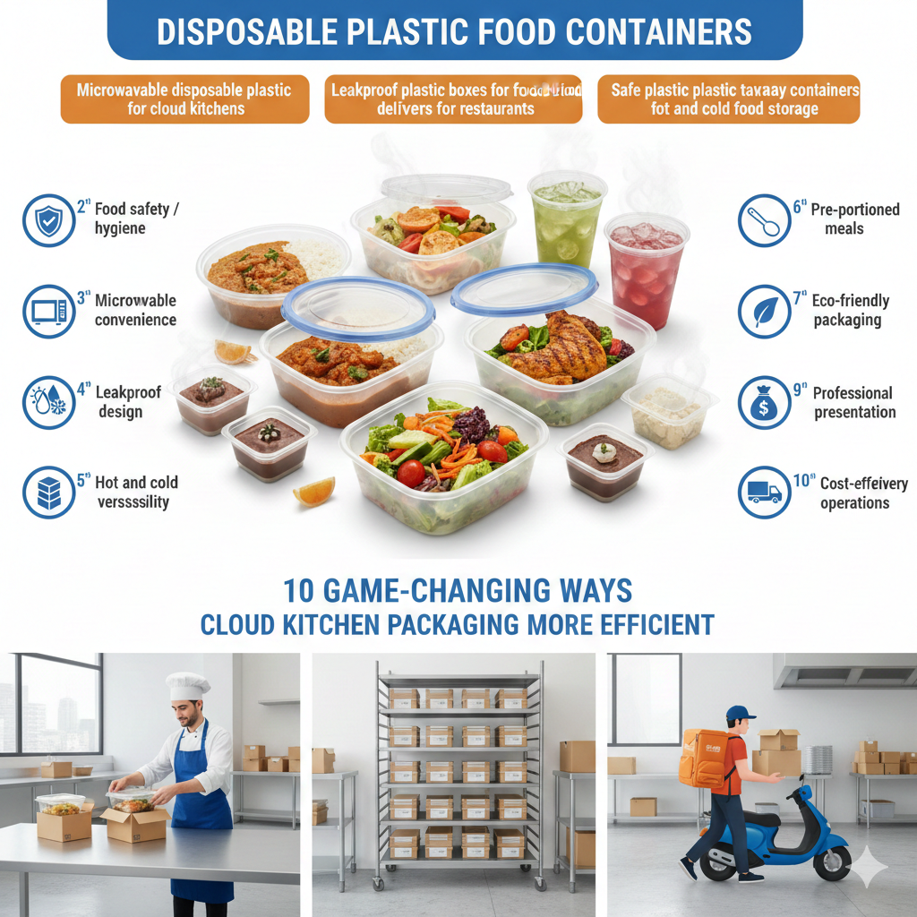 disposable plastic food container