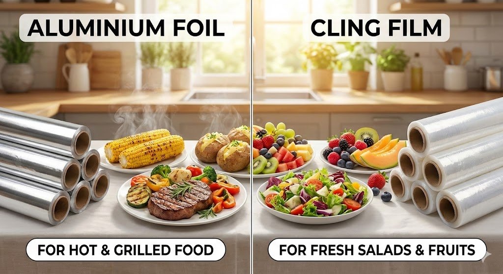 foil rolls vs cling film