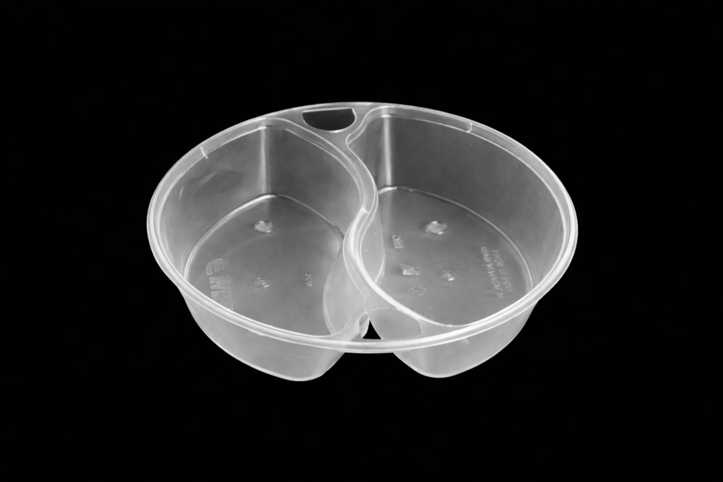 2 cp disposable plastic food container