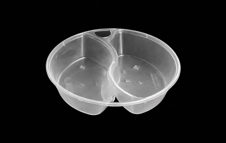 2 cp disposable plastic food container