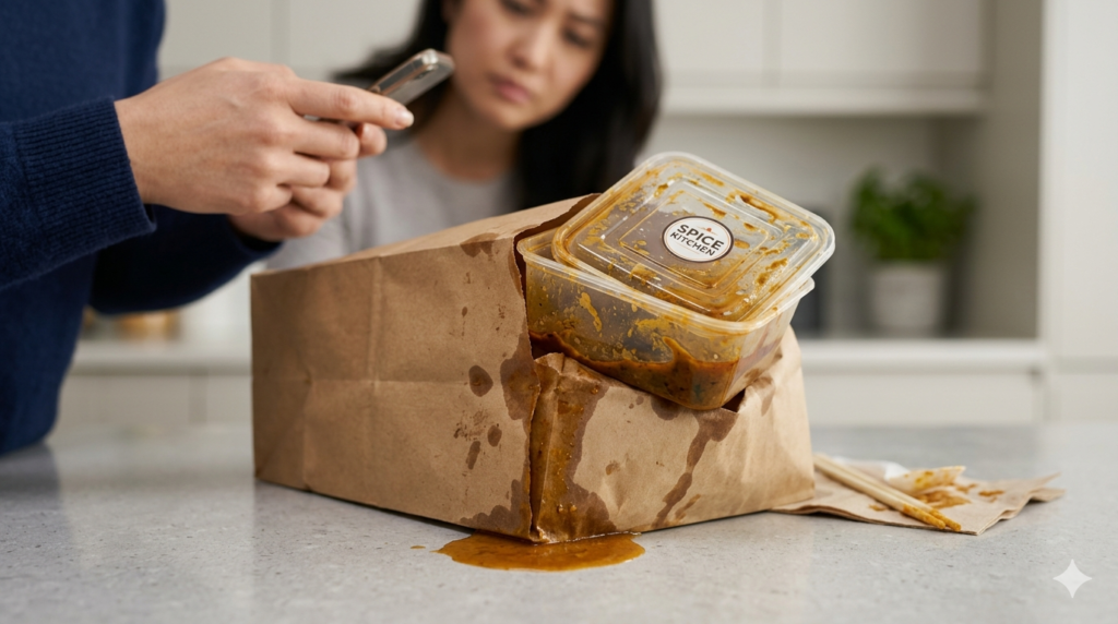 food leakage during delivery